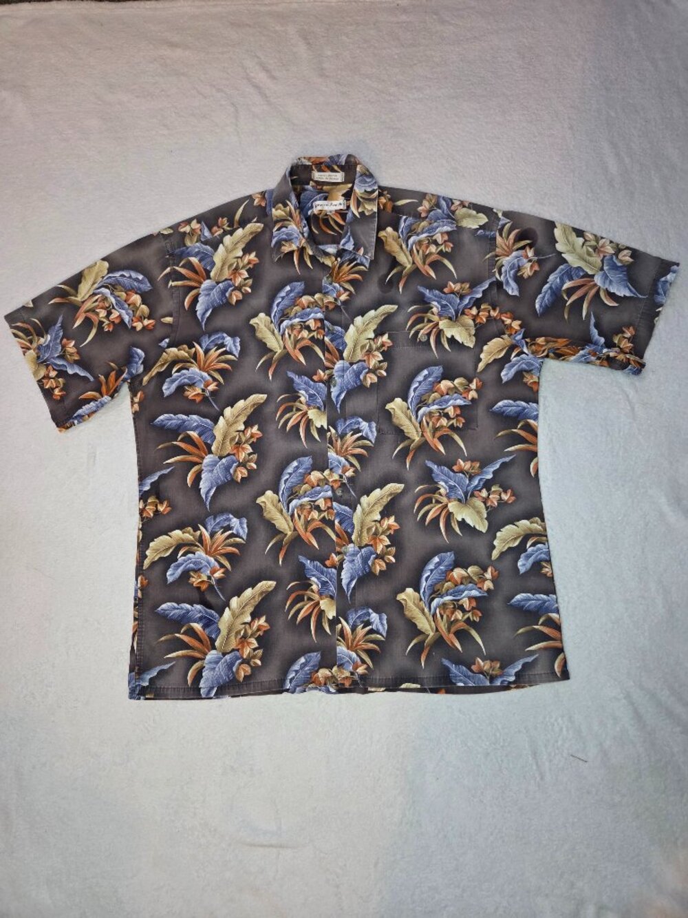 PIERRE CARDIN Vintage 90s Tropical Hawaiian Resort Wear Shirt Cotton Large